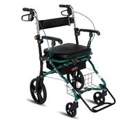 Deambulatore rollator, Deambulatore pieghevole, Carrello spesa, deambulatore a quattro ruote, pieghevole portatile, con sedile, con poggiapiedi