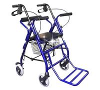 Deambulatore rollator, Deambulatore pieghevole, Deambulatore mobile pieghevole multifunzionale in alluminio con altezza regolabile del sedile adatto for i viaggi degli anziani