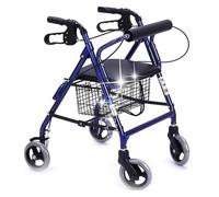 Deambulatore rollator, Deambulatore pieghevole, Freno bloccabile Limiti del sedile Assistenza al movimento Telaio da passeggio in alluminio