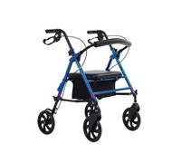 Deambulatore rollator in alluminio pieghevole Wimed borsa incorporata 4 ruote