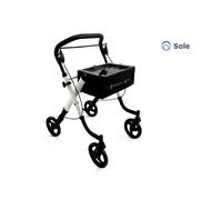 Deambulatore rollator pieghevole 4 ruote Maniglia di spinta e freno a leva unica