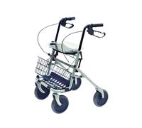 DEAMBULATORE ROLLATOR PIEGHEVOLE PER ANZIANI E DISABILI CON SEDUTA E CESTINO