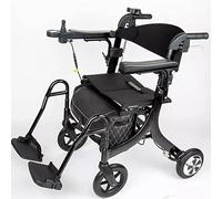 Deambulatore Sedia a Rotelle Pieghevole, 5 in 1 elettrico Walker Drive Rollator, anziani Scooter pieghevole sedia a rotelle elettrica luce sedia a rotelle batteria al litio carrello per gli anziani
