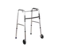 DEAMBULATORE TERMIGEA FISSO PIEGHEVOLE CON DUE RUOTE GRANDI FISSE E DUE PUNTALI ARGENTO