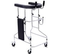 Deambulatore verticale per anziani - Ausilio per la mobilità progressiva degli adulti con sedile e rotelle - Rollator medico per disabili
