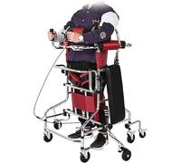 Deambulatore verticale per anziani con sedile, regolazione in altezza 8 ruote, deambulatore bipede per riabilitazione emiplegia Deambulatore portatile per adulti Deambulatore a telaio (Color : A)