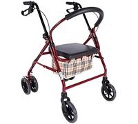 Deambulatori per anziani Deambulatore verticale pieghevole, deambulatore leggero, carrello della spesa con guida, deambulatore a quattro ruote, può sedersi con un sedile, portatile ultraleggero