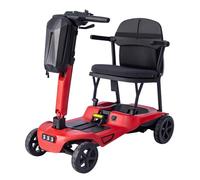 Deambulatori Per Anziani,Scooter Elettrico Pieghevole Per Anziani,Dotato Di Due Batterie Al Litio Da 6,6 Ah,Limite Di Peso 100 Kg/220 Libbre,Per Viaggi Portatili Red