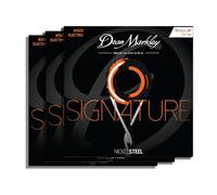 Dean Markley Electric Guitar Strings Signature 6 Steel Set Nickel Wound Guitar Strings Regular, Soft Electric Guitar Strings for Superior Tone and Sustainability, 10-46, 2503 Regular Gauge Pack Of 3