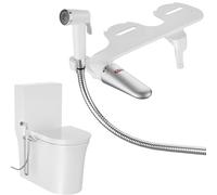 DEANIC Attacco per bidet 2 in 1 con spruzzatore portatile per bidet da bagno, ugello ultra sottile regolabile per la pressione dell'acqua, spruzzatore manuale non elettrico per acqua fredda, per