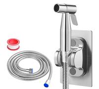 DEANKEJI 1,5 Metri Inossidabile Doccetta per Bidet-Set, Argento Doccino per Wc, Doccettaperbide con Tubo Flessibile, Palmare Spruzzatore di Bidet, per Cucine, Bagni e Hotel