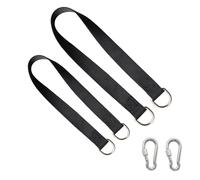 DEANKEJI 2 Pezzi Cinghie di Fissaggio, Corde per Amaca, 55 cm Cinghie Amaca Aperto può Sopportare 440 Libbre, con Moschettone, per Amaca Esterno Albero, Altalena Giardino, Sedia Sospesa