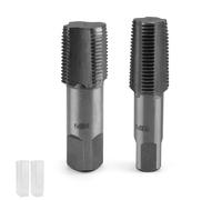DEANKEJI 2 Pezzi Maschio per Filettare, 1/2" Maschi per Filettatura, 3/4" Maschi per Filettatura, Maschi a Macchina Metrici con Scatola Portaoggetti in Plastica, per Riparare Tubi Filettati