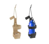 DEANKEJI 2 Pezzi Porta Borraccia Zaino, Nylon Portaborraccia Tattico Militare, Portabottiglie Regolabile, con Cordino di Ritenzione Elasticizzato, per Viaggi, Escursioni, Campeggio
