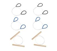 DEANKEJI 6 Pezzi Strumenti per Modellare Argilla, Filo da Taglio in Argilla, Tornio per Argilla, per Modellare Strumenti da Taglio per Ceramica con Linea di Fango per Artisti Ceramica