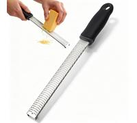 DEANKEJI Microplane Grattugia Nera, con Coperchio Grattugia Limone Scorza | Lama in Acciaio Inox, PP Manico Antiscivolo, Microplane, Coperchio, Ideale per Formaggi e Cioccolato