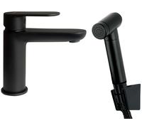Deante Alpinia rubinetto per lavabo con doccetta bidet verticale nero BGA_N27M