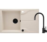 Deante Andante lavello con rubinetto beige/nero ZQNN5113