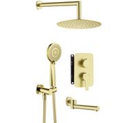 Deante Arnika set per vasca e doccia da incasso con soffione oro BXYYRQAM