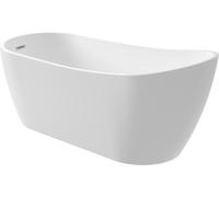 Vasca freestanding asimmetrica Rodas 170 cm bianco in acrilico Bianco
