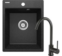 Deante Corio lavello con rubinetto grafite/nero ZRCB2103
