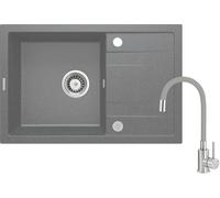 Deante Corio lavello con rubinetto grigio/acciaio ZRCPS113