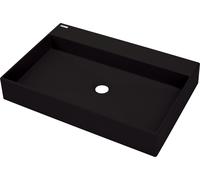 Deante Correo lavabo 60x40 cm rettangolare da appoggio nero opaca CQR_NU6S