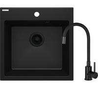 Deante Evora lavello con rubinetto nero/nero ZQJ_NN103