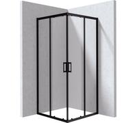 Deante Funkia Evo box doccia 80x80 cm quadrato nero opaca/vetro trasparente KYC_N088P