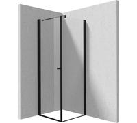 Deante Kerria Plus box doccia 90x90 cm quadrato nero opaca/vetro trasparente KKNNW09S09