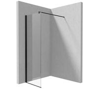 Deante Kerria Plus parete doccia walk-in 60 cm nero opaca/vetro trasparente KTS_N86P