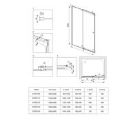 Deante Kerria Plus porta doccia 100 cm scorrevole nero opaca/vetro trasparente KTSPN10P