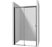 Deante Kerria Plus porta doccia 140 cm scorrevole nero opaca/vetro trasparente KTSPN14P