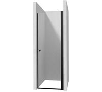 Deante Kerria Plus porta doccia 70 cm a battente nero opaca/vetro trasparente KTSWN47P
