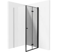 Deante Kerria Plus porta doccia 70 cm pieghevole nero opaca/vetro trasparente KTSXN47P