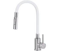 Deante Luno rubinetto da cucina verticale acciaio inossidabile-bianco BOC_W740