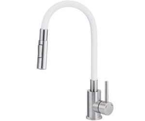 Deante Luno rubinetto da cucina verticale acciaio inossidabile-bianco BOC_W740