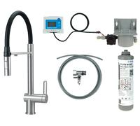 Deante Magnetic starter kit con rubinetto da cucina verticale acciaio inossidabile BRMFF75M