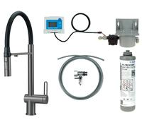 Deante Magnetic starter kit con rubinetto da cucina verticale grafite/grigio BRMFD75M