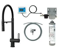 Deante Magnetic starter kit con rubinetto da cucina verticale nero BRMFN75M
