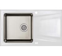 Deante Prime lavello in granito e acciaio 86x50 cm bianco ZSR_A113
