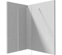 Deante Prizma parete doccia walk-in 110 cm bianco opaca/vetro trasparente KTJ_A31P