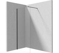 Deante Prizma parete doccia walk-in 80 cm nero opaca/vetro trasparente KTJ_N38P