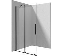 Deante Prizma parete doccia walk-in 80 cm nero opaca/vetro trasparente KTJN_38R