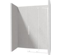 Deante Prizma parete doccia walk-in 90 cm bianco opaca/vetro trasparente KTJ_A39R