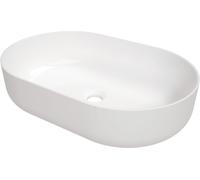 Deante Round lavabo 58x38 cm ovale da appoggio bianco lucida CGR_6U6S
