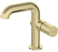 Deante Silia Hexa rubinetto per lavabo verticale oro BHS_R24M