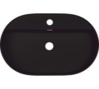 Deante Silia lavabo 55x35 cm ovale da appoggio nero opaca CQS_NU6B