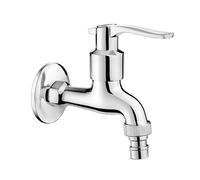 Miscelatore lavabo a parete per acqua fredda o mista cromo L4xP13xH16cm Cromo