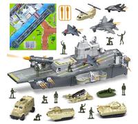 deAO Battaglia Navale Giocattolo Bambini, Sottomarino Barca Elicottero Giocattolo Battaglia Navale Mini simulazioni Militari Giocattoli di Auto Militare Regalo i Ragazzi